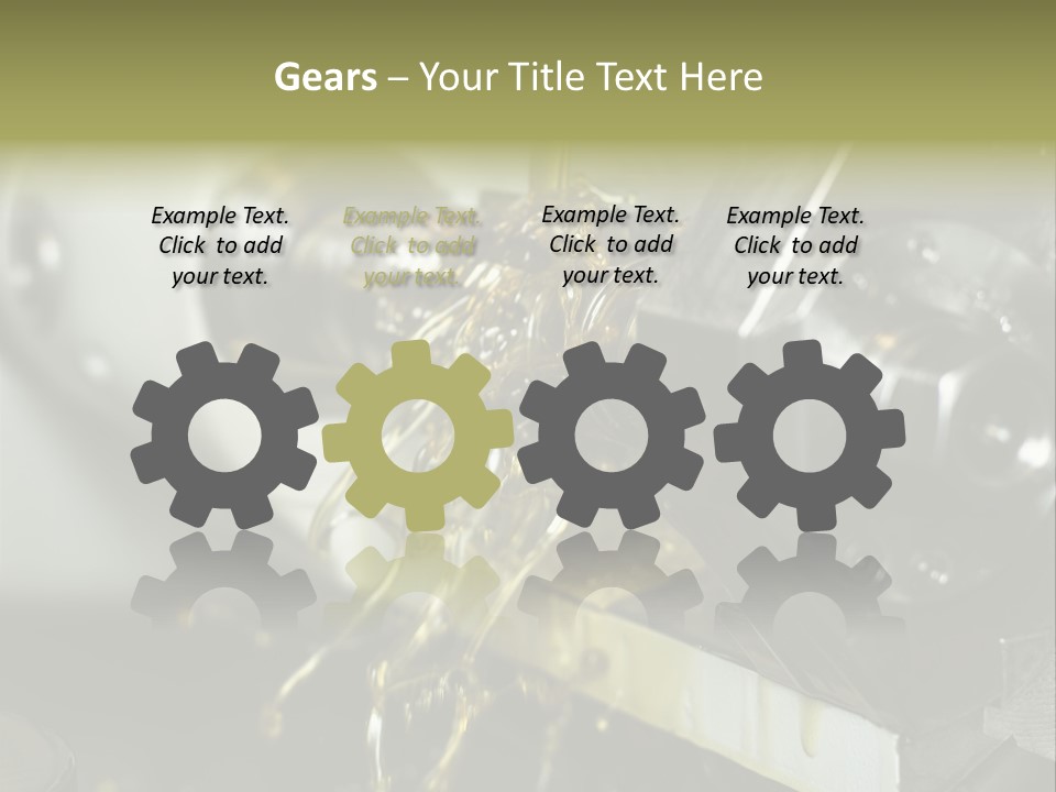 A Machine That Is Pouring Oil On A Piece Of Machinery PowerPoint Template