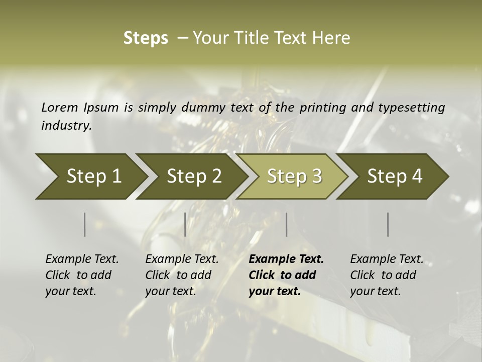 A Machine That Is Pouring Oil On A Piece Of Machinery PowerPoint Template