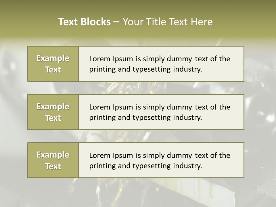 A Machine That Is Pouring Oil On A Piece Of Machinery PowerPoint Template