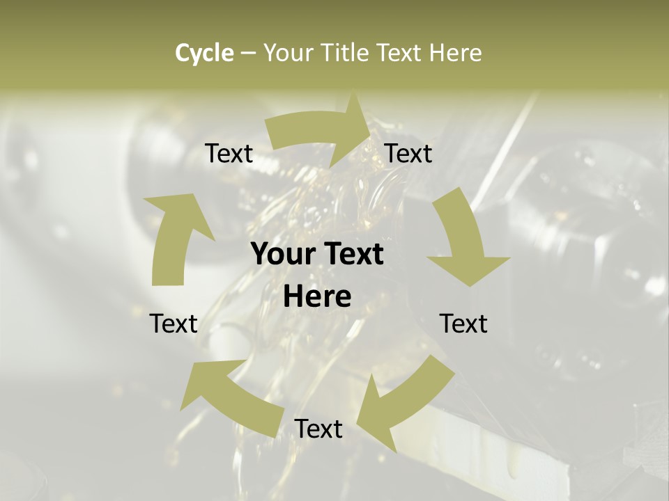 A Machine That Is Pouring Oil On A Piece Of Machinery PowerPoint Template