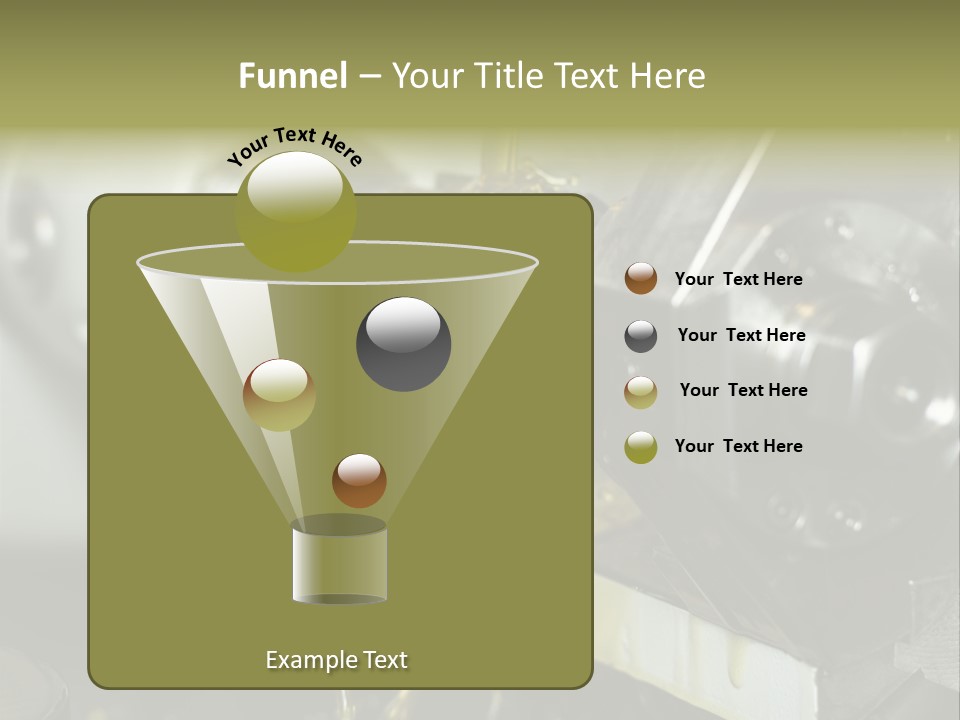 A Machine That Is Pouring Oil On A Piece Of Machinery PowerPoint Template