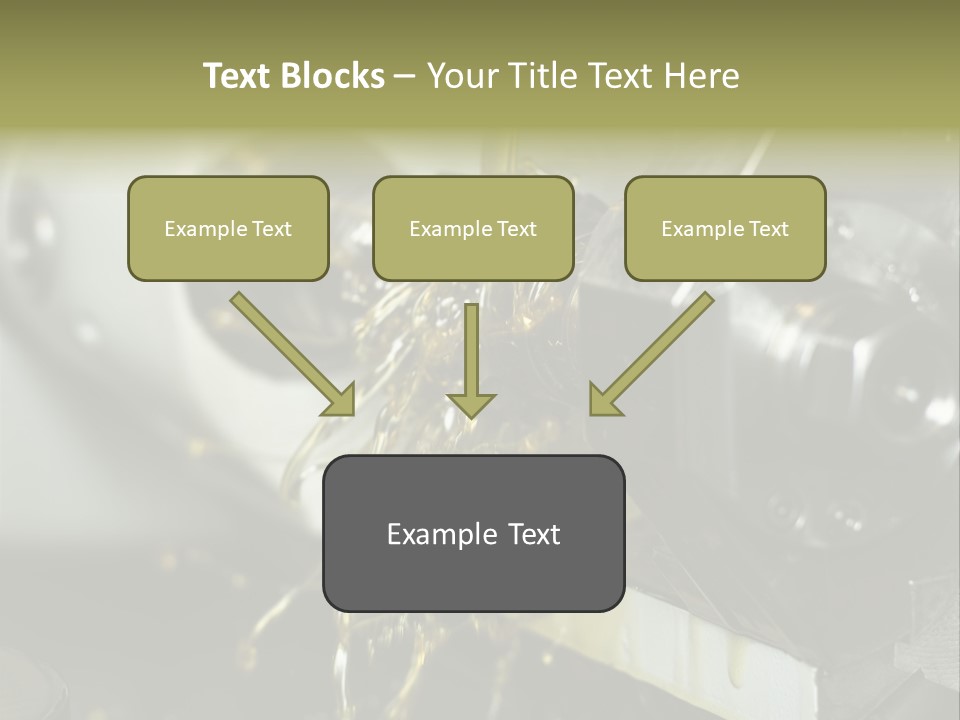 A Machine That Is Pouring Oil On A Piece Of Machinery PowerPoint Template