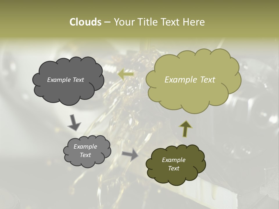 A Machine That Is Pouring Oil On A Piece Of Machinery PowerPoint Template