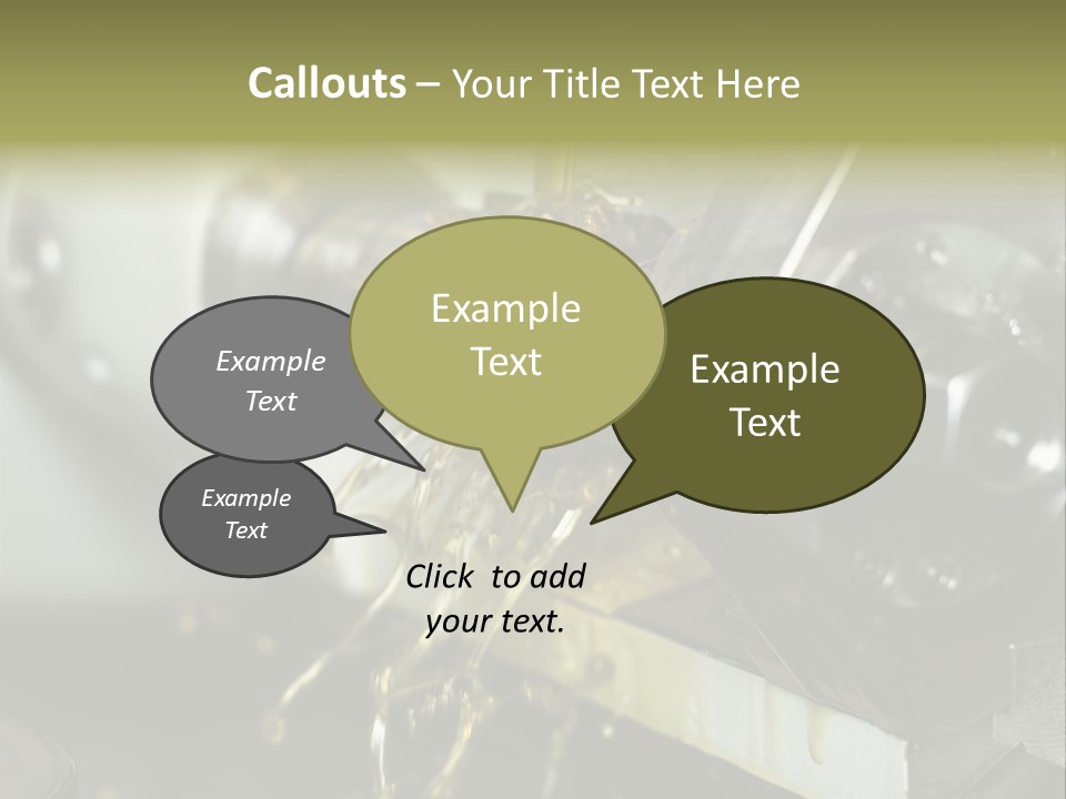 A Machine That Is Pouring Oil On A Piece Of Machinery PowerPoint Template