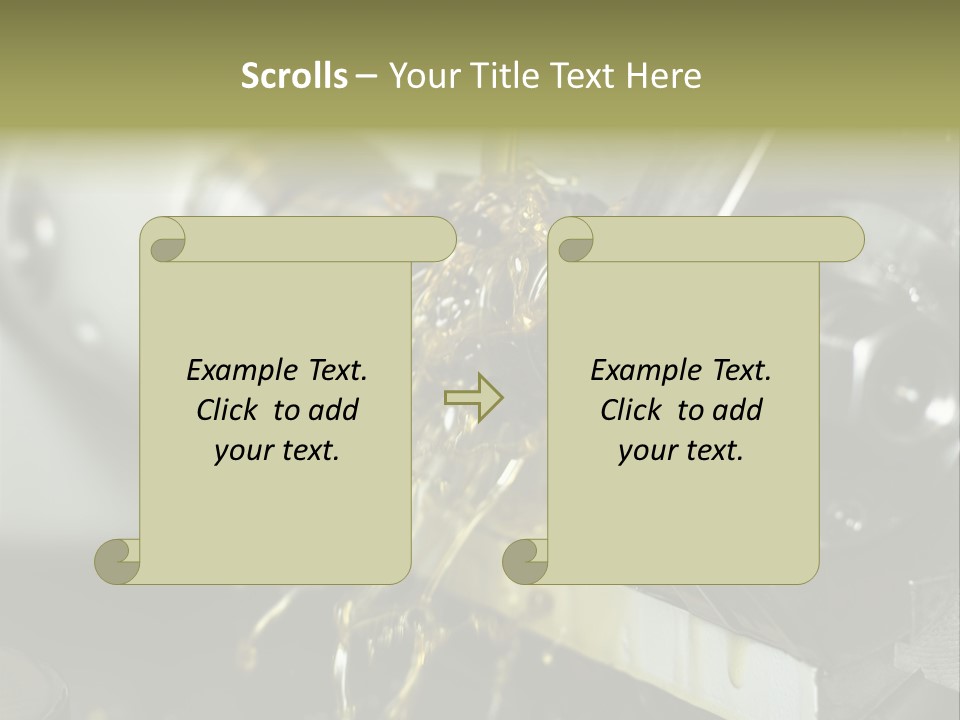 A Machine That Is Pouring Oil On A Piece Of Machinery PowerPoint Template