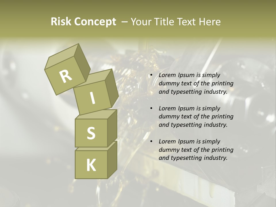A Machine That Is Pouring Oil On A Piece Of Machinery PowerPoint Template