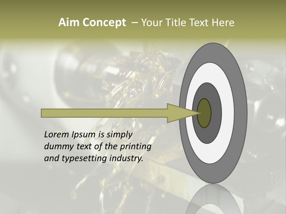 A Machine That Is Pouring Oil On A Piece Of Machinery PowerPoint Template