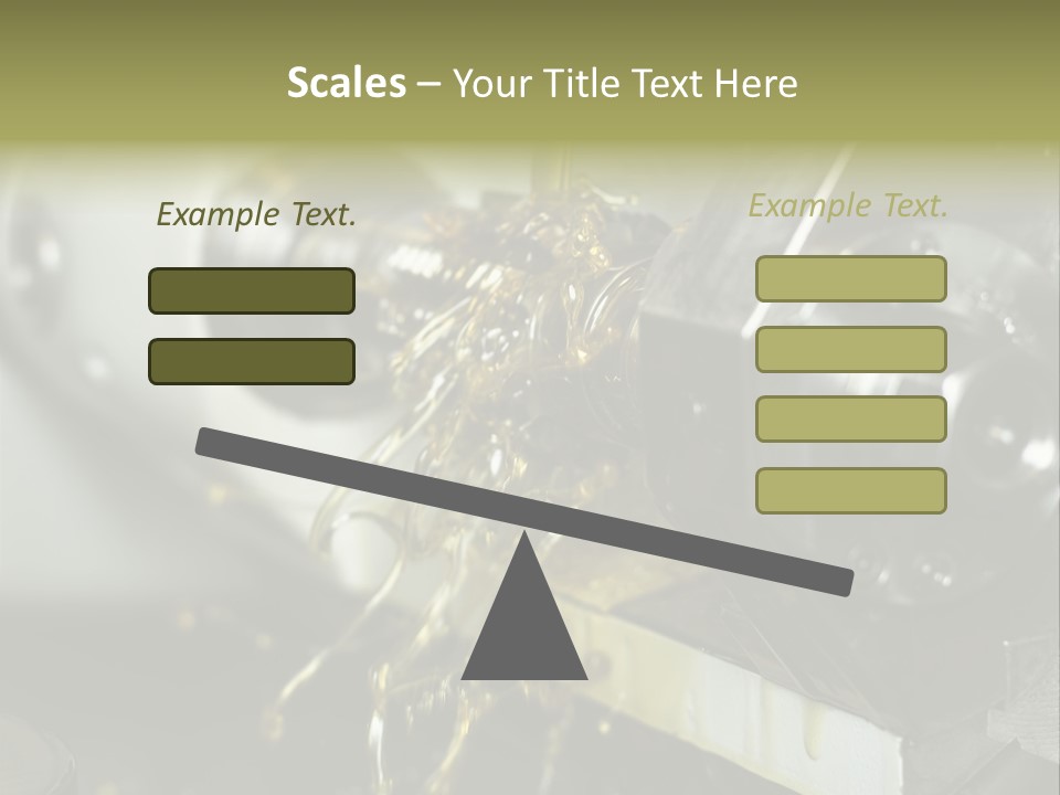 A Machine That Is Pouring Oil On A Piece Of Machinery PowerPoint Template