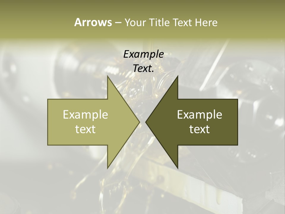 A Machine That Is Pouring Oil On A Piece Of Machinery PowerPoint Template