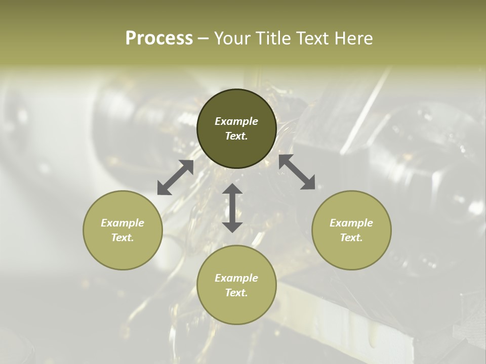 A Machine That Is Pouring Oil On A Piece Of Machinery PowerPoint Template