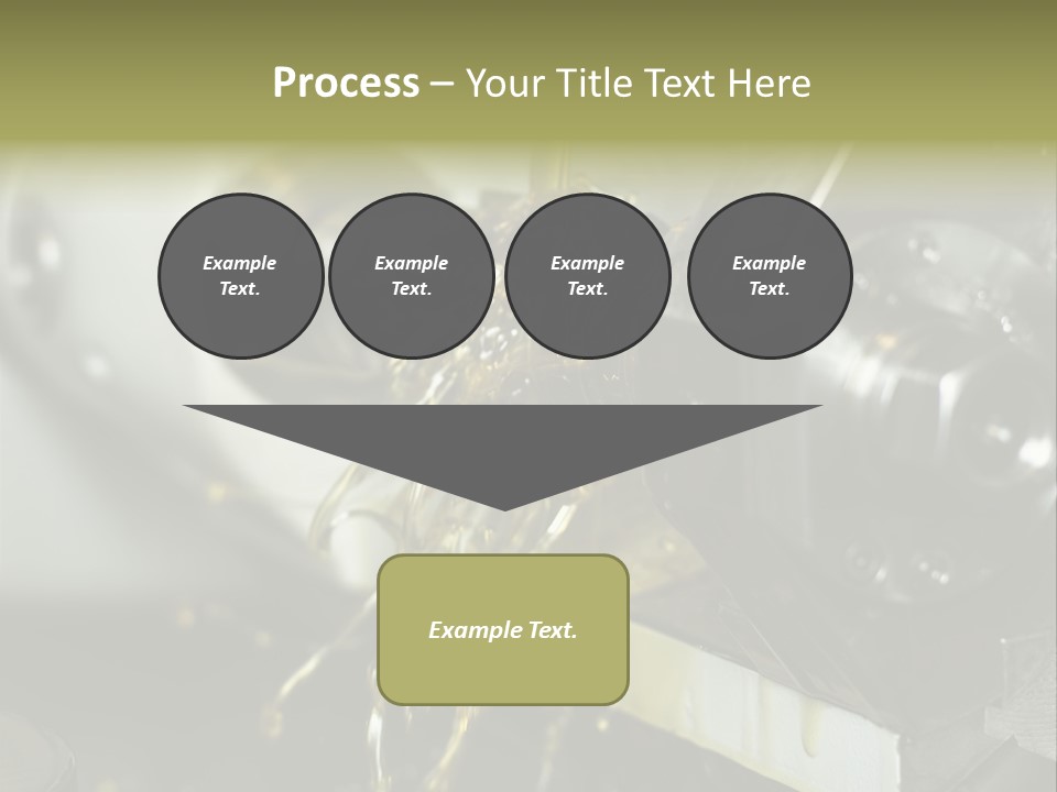 A Machine That Is Pouring Oil On A Piece Of Machinery PowerPoint Template