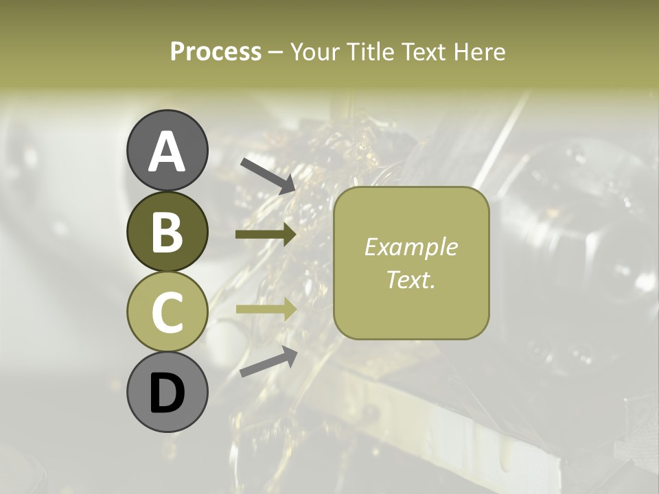 A Machine That Is Pouring Oil On A Piece Of Machinery PowerPoint Template