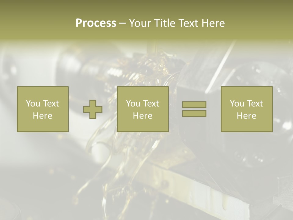 A Machine That Is Pouring Oil On A Piece Of Machinery PowerPoint Template