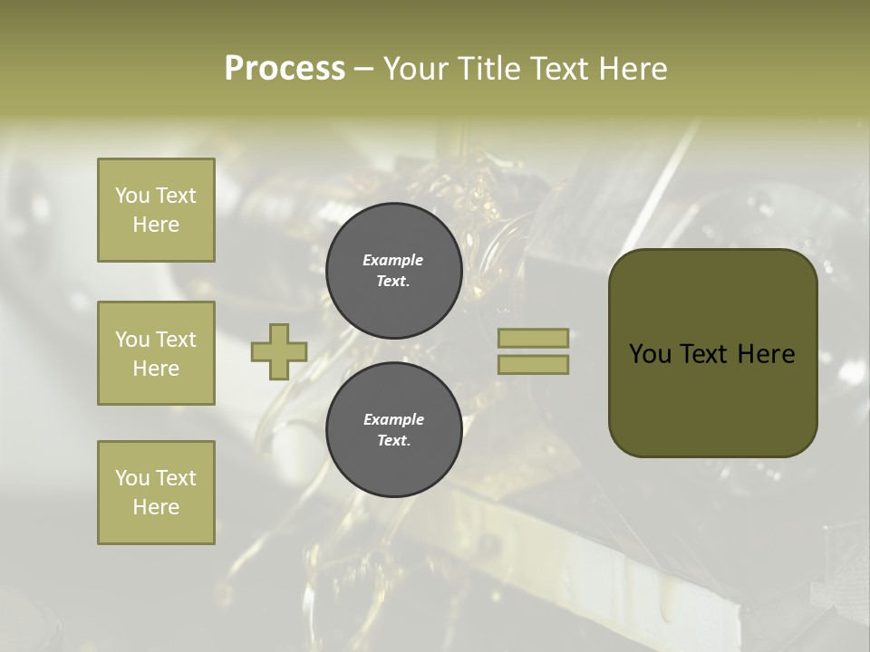 A Machine That Is Pouring Oil On A Piece Of Machinery PowerPoint Template