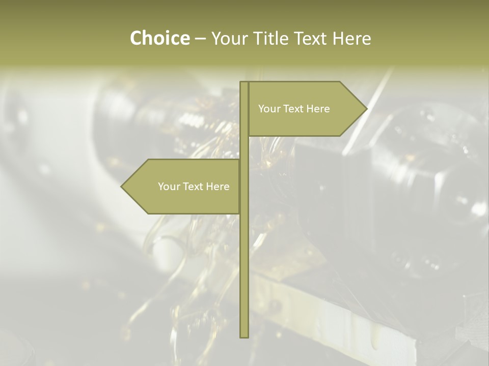 A Machine That Is Pouring Oil On A Piece Of Machinery PowerPoint Template