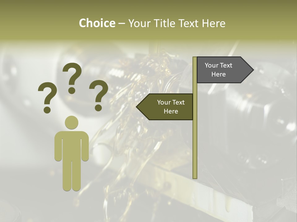 A Machine That Is Pouring Oil On A Piece Of Machinery PowerPoint Template
