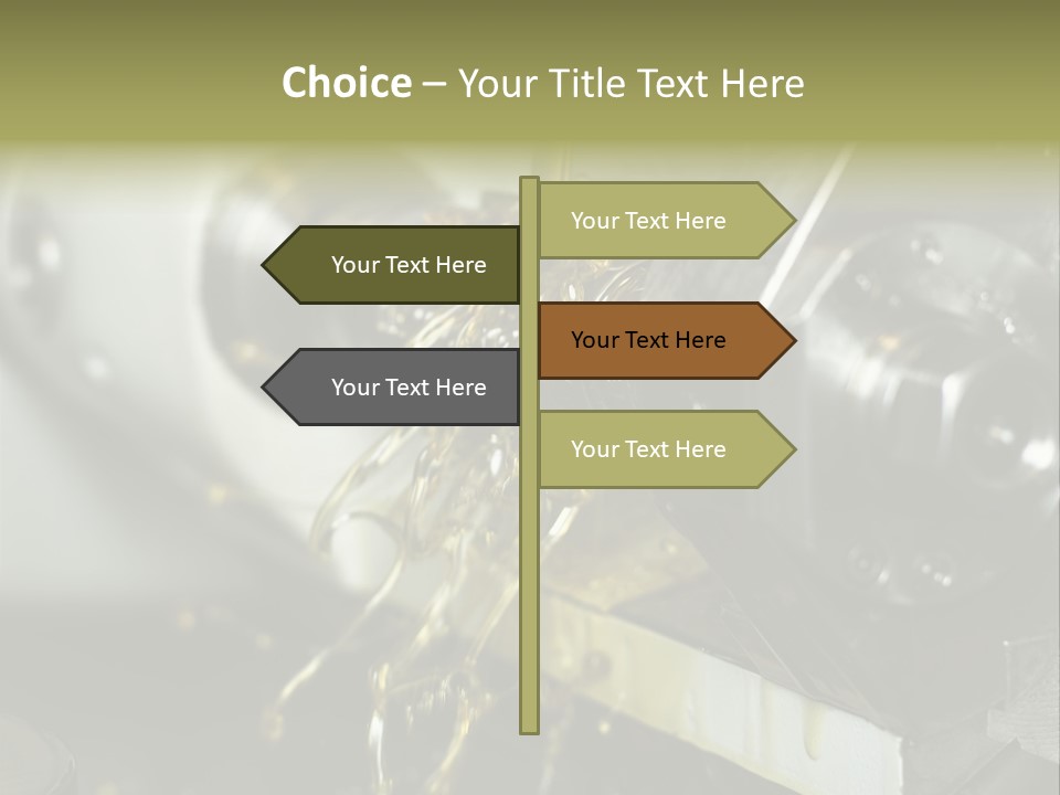 A Machine That Is Pouring Oil On A Piece Of Machinery PowerPoint Template