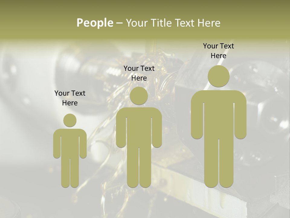 A Machine That Is Pouring Oil On A Piece Of Machinery PowerPoint Template