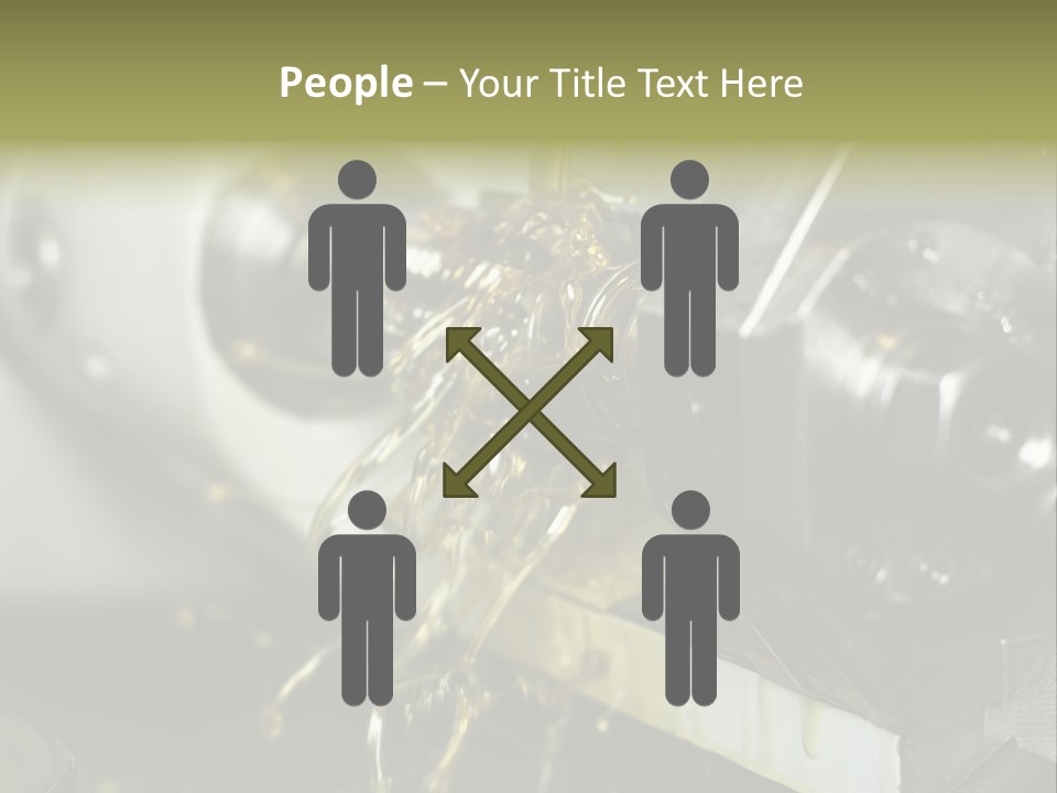 A Machine That Is Pouring Oil On A Piece Of Machinery PowerPoint Template