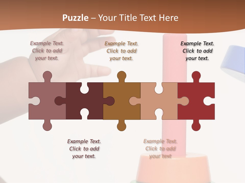 A Baby Is Playing With A Toy In The Middle Of A Presentation PowerPoint Template