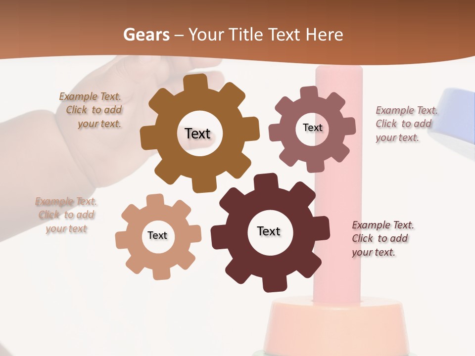 A Baby Is Playing With A Toy In The Middle Of A Presentation PowerPoint Template