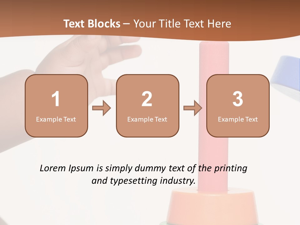 A Baby Is Playing With A Toy In The Middle Of A Presentation PowerPoint Template