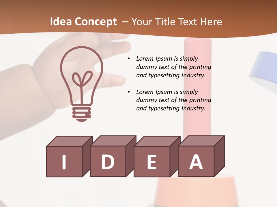 A Baby Is Playing With A Toy In The Middle Of A Presentation PowerPoint Template