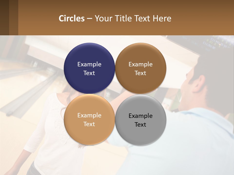 A Man And A Woman Playing A Game Of Bowling PowerPoint Template