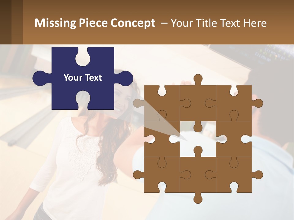 A Man And A Woman Playing A Game Of Bowling PowerPoint Template