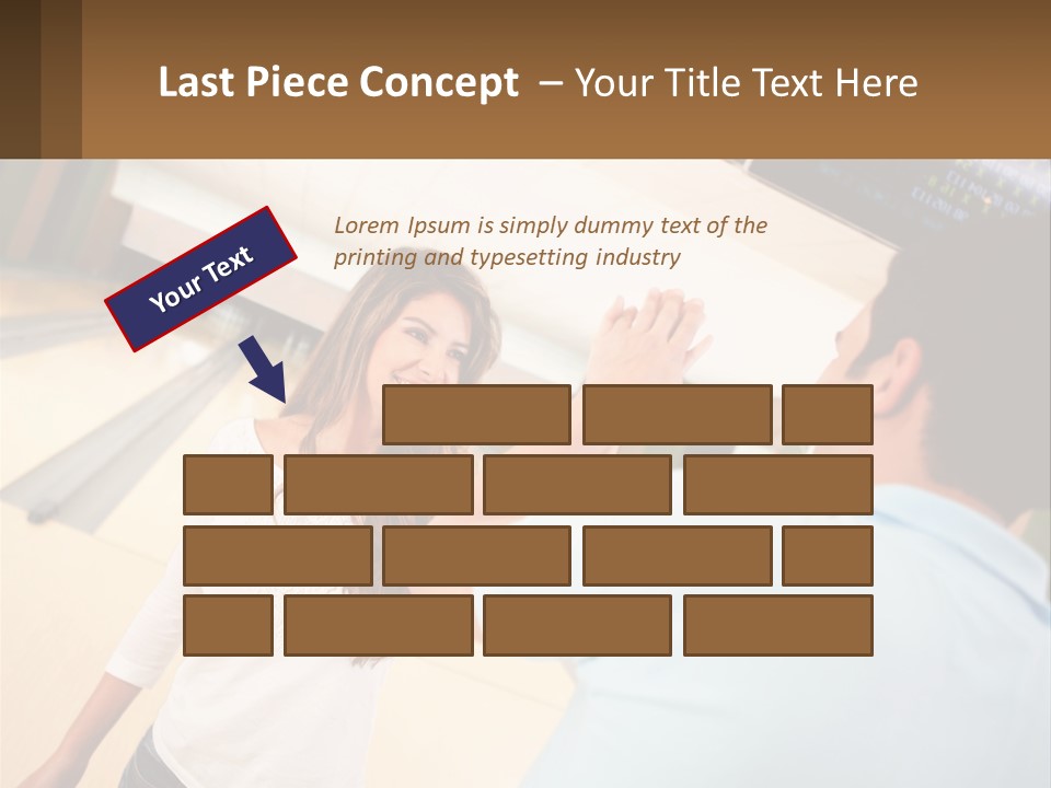 A Man And A Woman Playing A Game Of Bowling PowerPoint Template