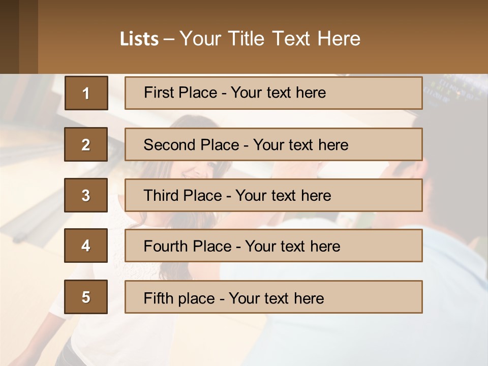 A Man And A Woman Playing A Game Of Bowling PowerPoint Template