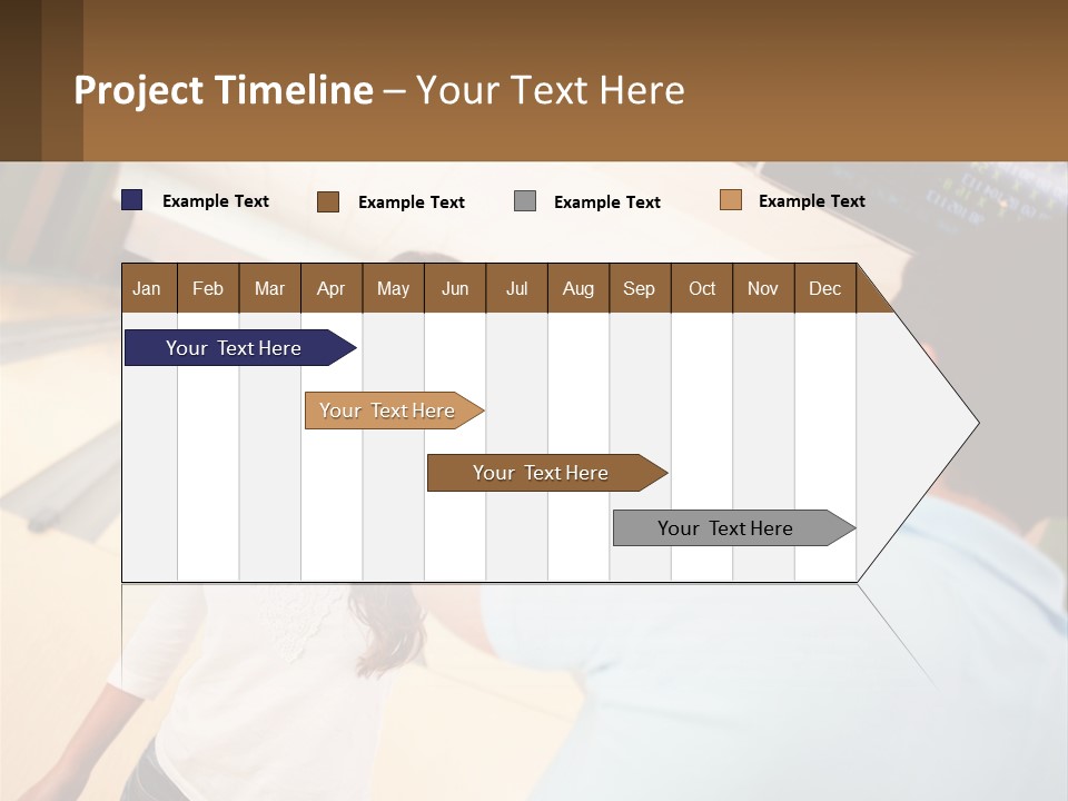 A Man And A Woman Playing A Game Of Bowling PowerPoint Template