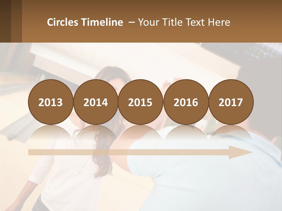 A Man And A Woman Playing A Game Of Bowling PowerPoint Template