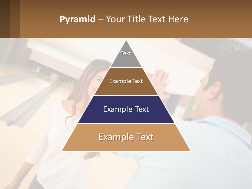 A Man And A Woman Playing A Game Of Bowling PowerPoint Template