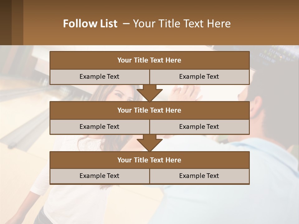 A Man And A Woman Playing A Game Of Bowling PowerPoint Template