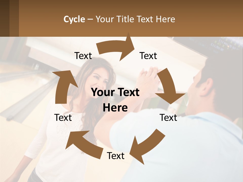 A Man And A Woman Playing A Game Of Bowling PowerPoint Template
