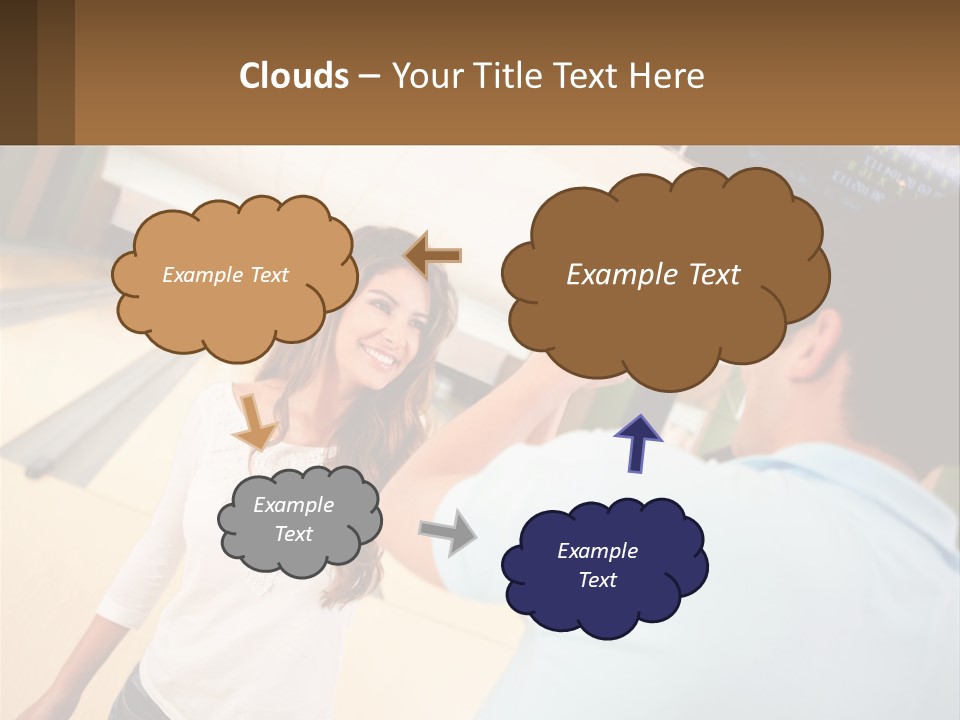 A Man And A Woman Playing A Game Of Bowling PowerPoint Template