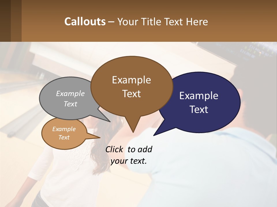 A Man And A Woman Playing A Game Of Bowling PowerPoint Template