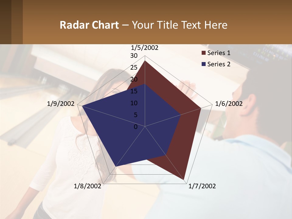 A Man And A Woman Playing A Game Of Bowling PowerPoint Template