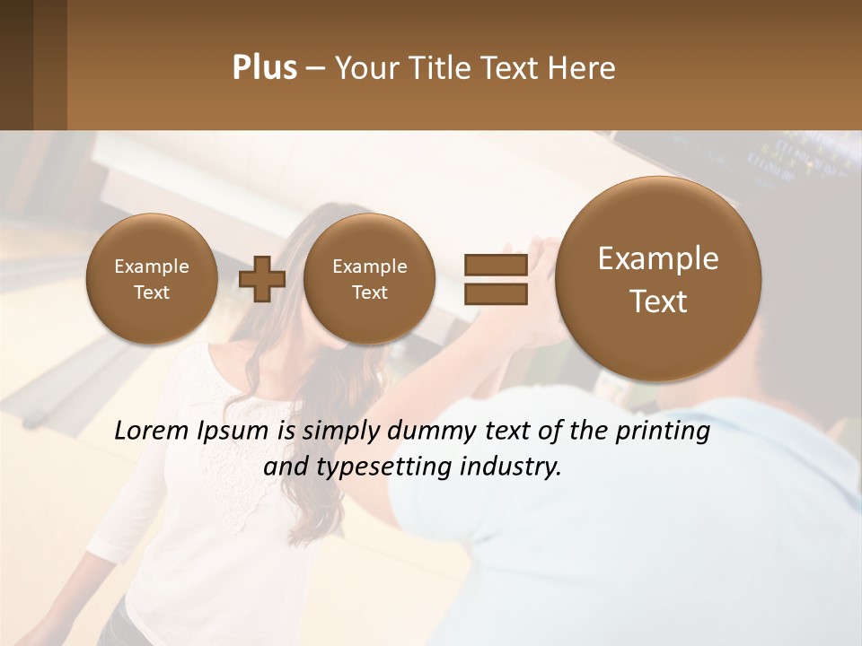 A Man And A Woman Playing A Game Of Bowling PowerPoint Template