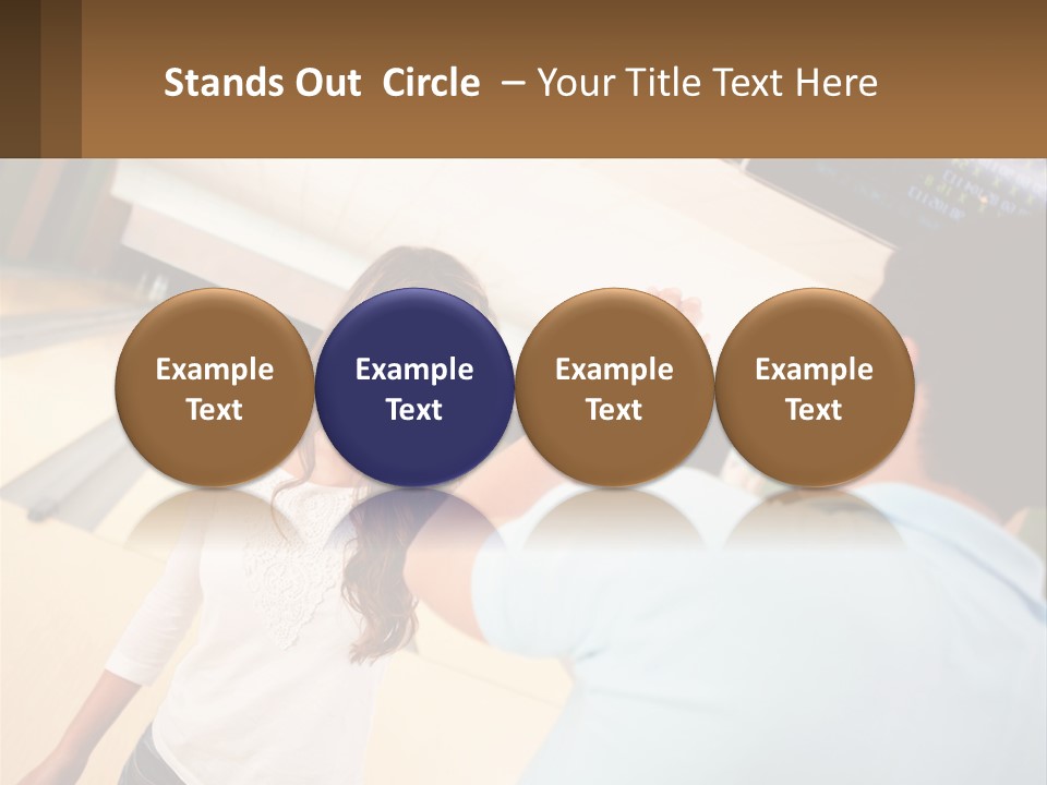 A Man And A Woman Playing A Game Of Bowling PowerPoint Template