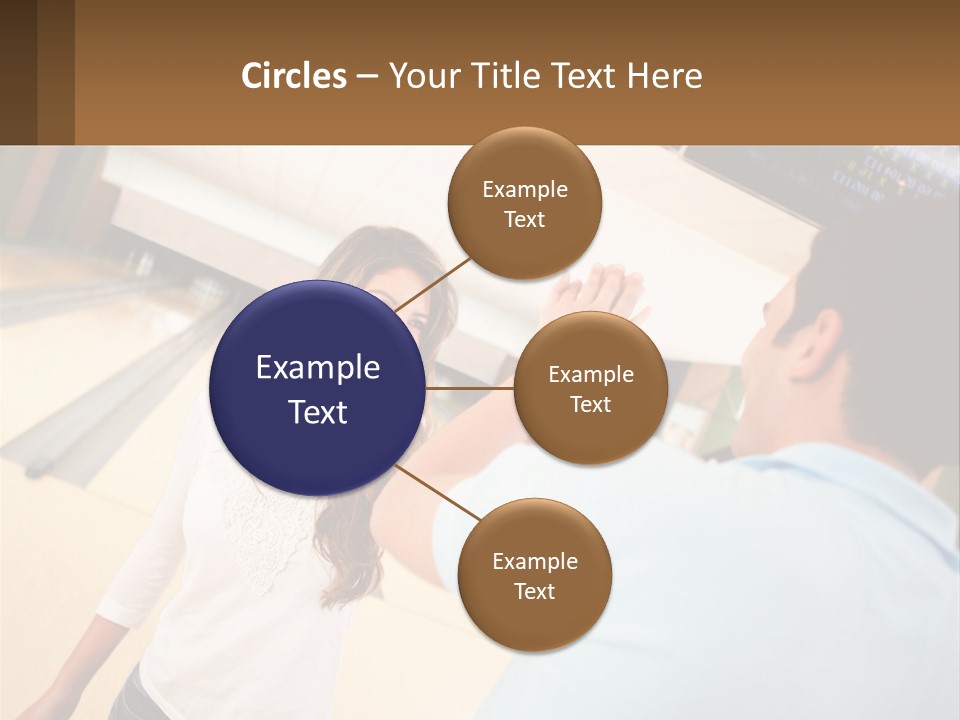 A Man And A Woman Playing A Game Of Bowling PowerPoint Template