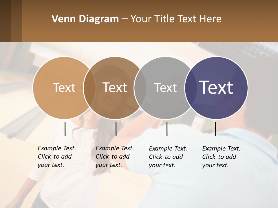 A Man And A Woman Playing A Game Of Bowling PowerPoint Template