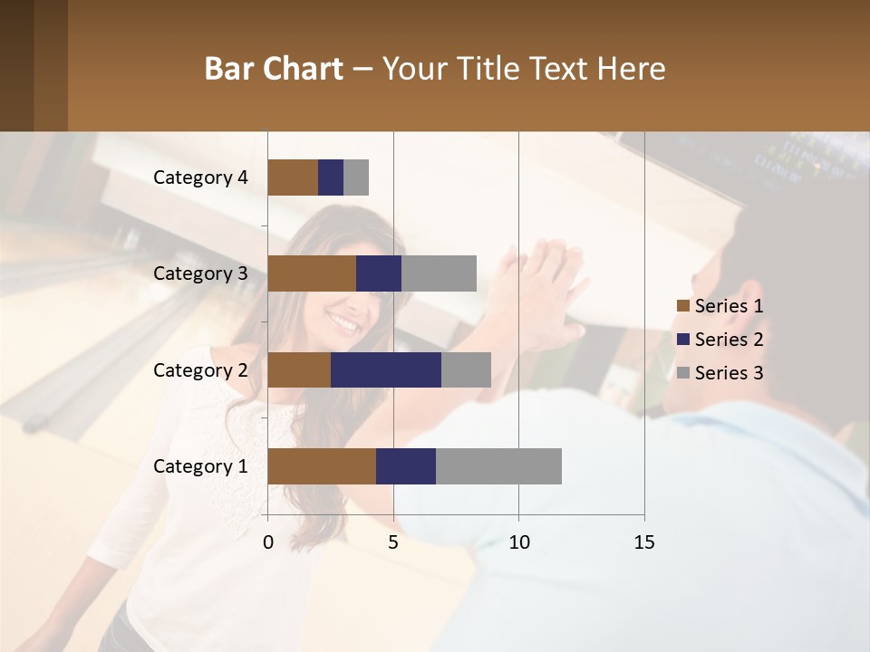 A Man And A Woman Playing A Game Of Bowling PowerPoint Template
