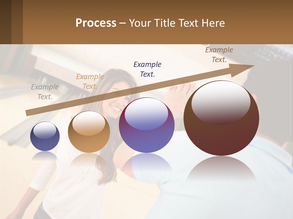 A Man And A Woman Playing A Game Of Bowling PowerPoint Template