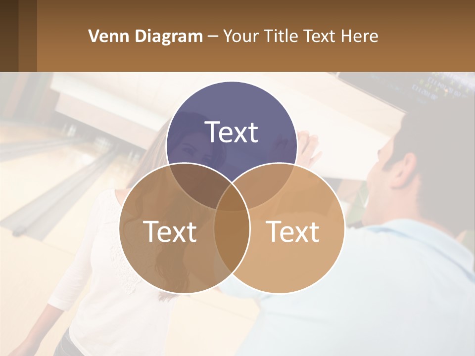 A Man And A Woman Playing A Game Of Bowling PowerPoint Template