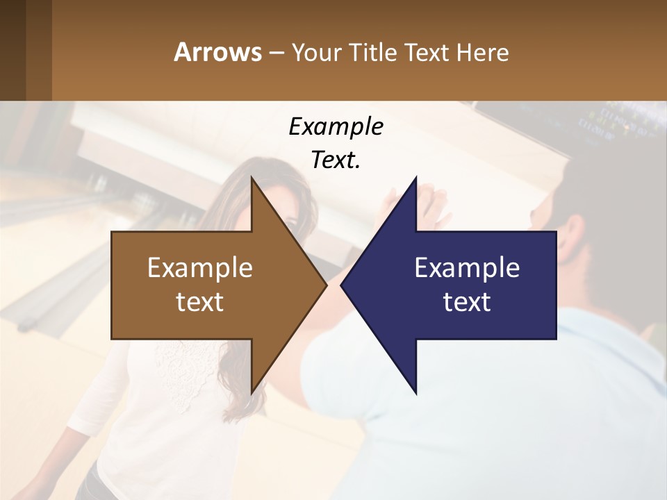 A Man And A Woman Playing A Game Of Bowling PowerPoint Template