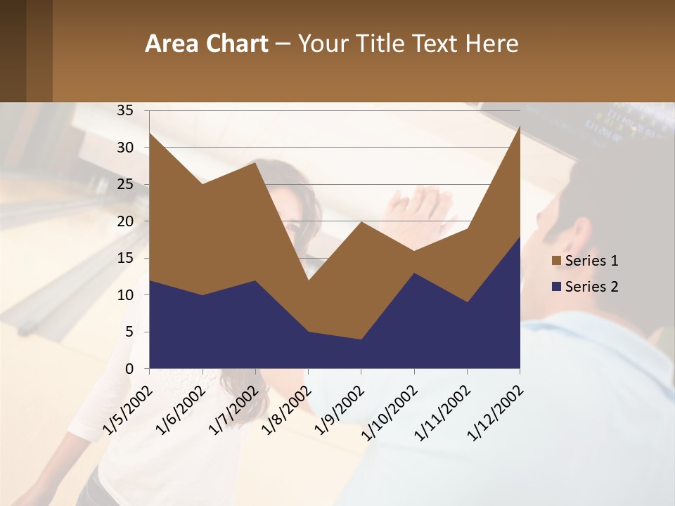 A Man And A Woman Playing A Game Of Bowling PowerPoint Template