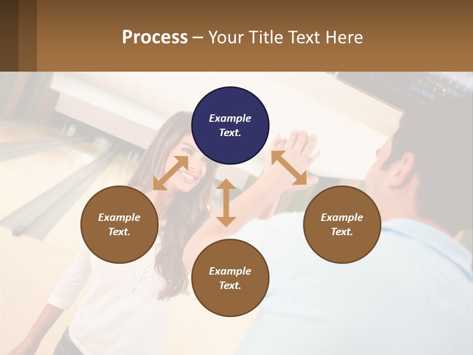 A Man And A Woman Playing A Game Of Bowling PowerPoint Template