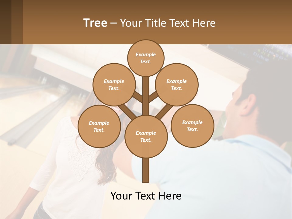 A Man And A Woman Playing A Game Of Bowling PowerPoint Template